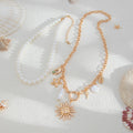 Missy Jewelry - Dahlia Pearl Charm Layered Necklace