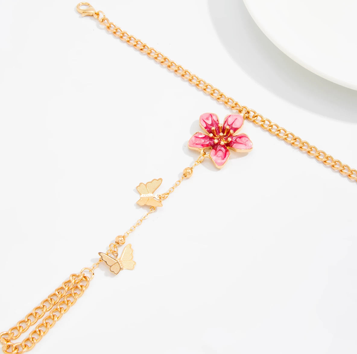 Missy Jewelry - December Butterfly Floral Hand Chain