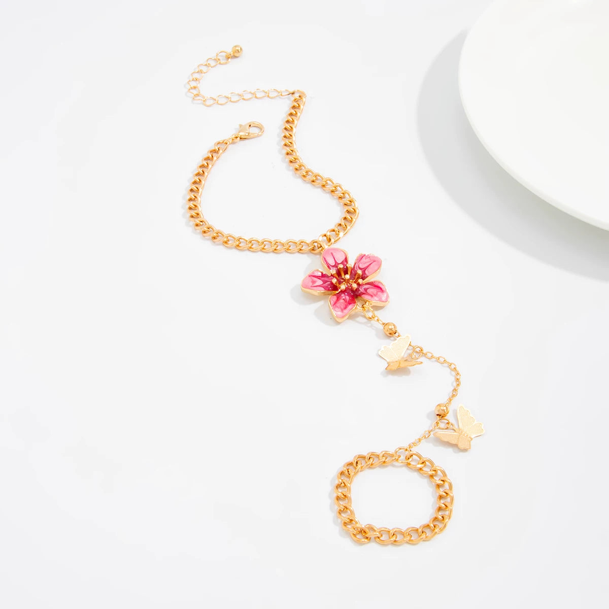Missy Jewelry - December Butterfly Floral Hand Chain
