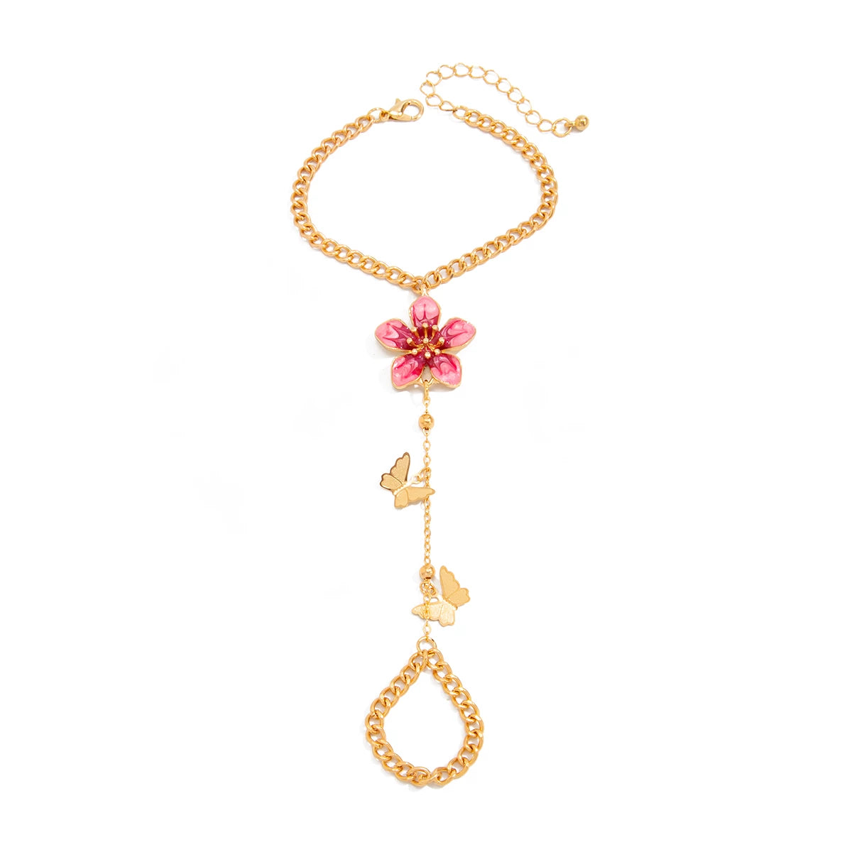 Missy Jewelry - December Butterfly Floral Hand Chain
