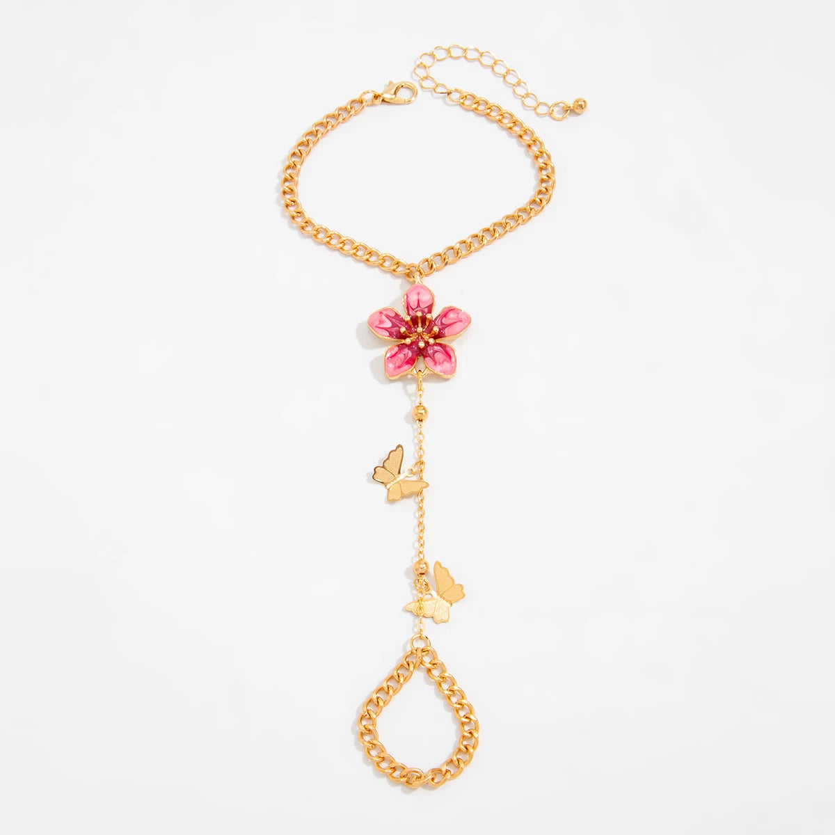 Missy Jewelry - December Butterfly Floral Hand Chain