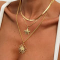 Missy Jewelry - Eila Sun and Starfish Layered Necklace