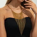 Missy Jewelry - Elenna Woven Mesh Tassel Necklace