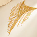 Missy Jewelry - Elenna Woven Mesh Tassel Necklace