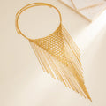 Missy Jewelry - Elenna Woven Mesh Tassel Necklace