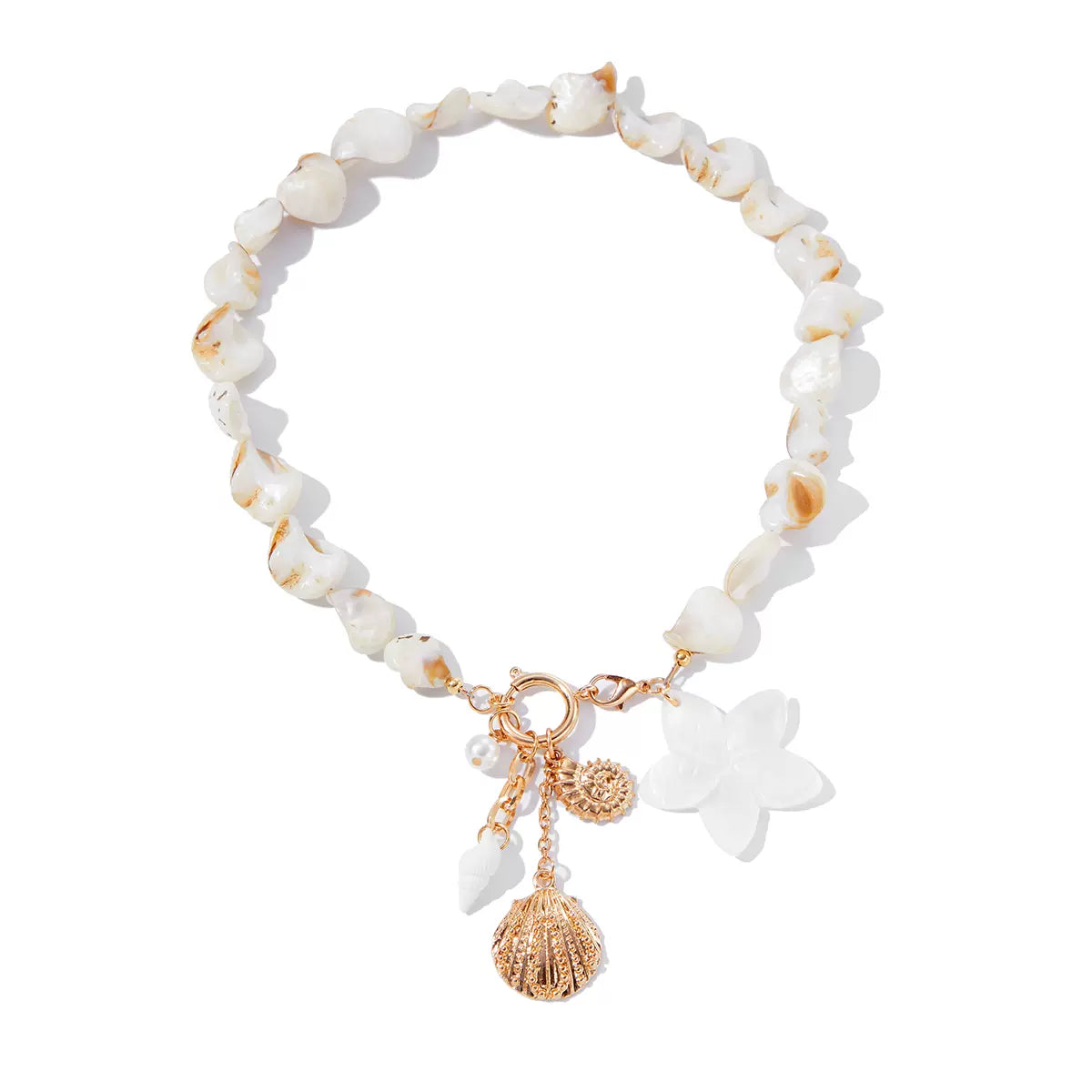 Missy Jewelry - Ely Shell Flower Pendant Necklace - Necklace Color