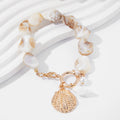 Missy Jewelry - Ely Shell Flower Pendant Necklace