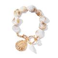 Missy Jewelry - Ely Shell Flower Pendant Necklace - Bracelet Color
