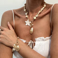 Missy Jewelry - Ely Shell Flower Pendant Necklace