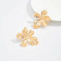 Missy Jewelry - Emaan Textured Gold Floral Earrings