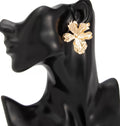 Missy Jewelry - Emaan Textured Gold Floral Earrings - Gold Color