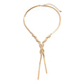 Missy Jewelry - Finleigh Woven Snake Chain Necklace - Gold Color