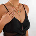 Missy Jewelry - Gabby Sun Pendant Layered Necklace