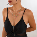 Missy Jewelry - Gabby Sun Pendant Layered Necklace