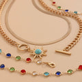 Missy Jewelry - Gabby Sun Pendant Layered Necklace