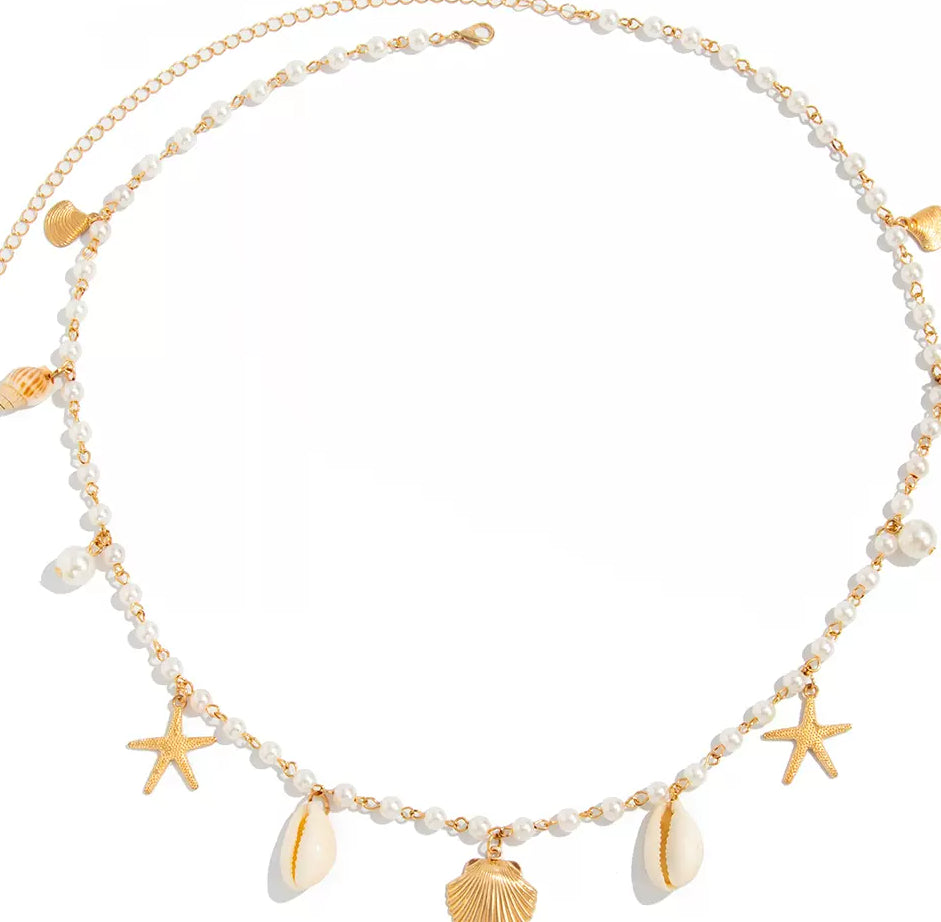 Missy Jewelry - Harriet Shell Charm Waist Chain - Gold Color