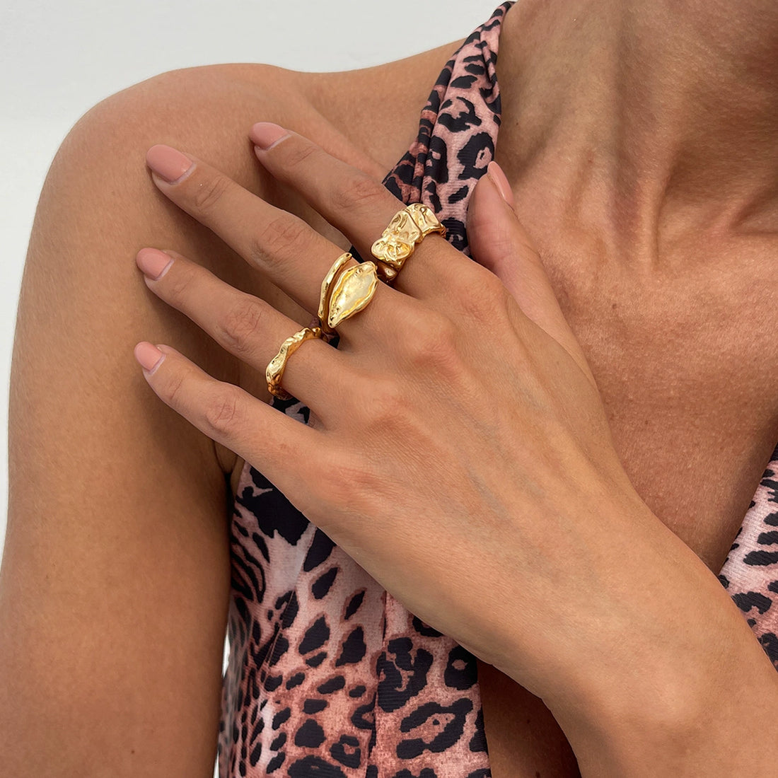 Missy Jewelry - Haylee Molten Organic Ring Set