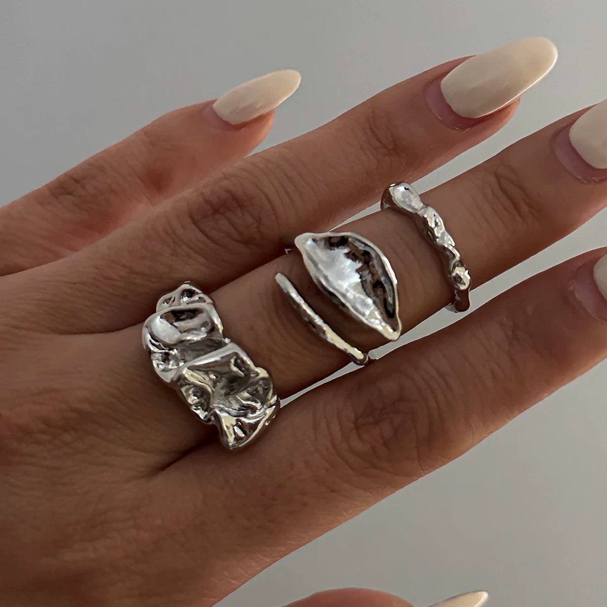 Missy Jewelry - Haylee Molten Organic Ring Set