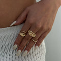 Missy Jewelry - Haylee Molten Organic Ring Set