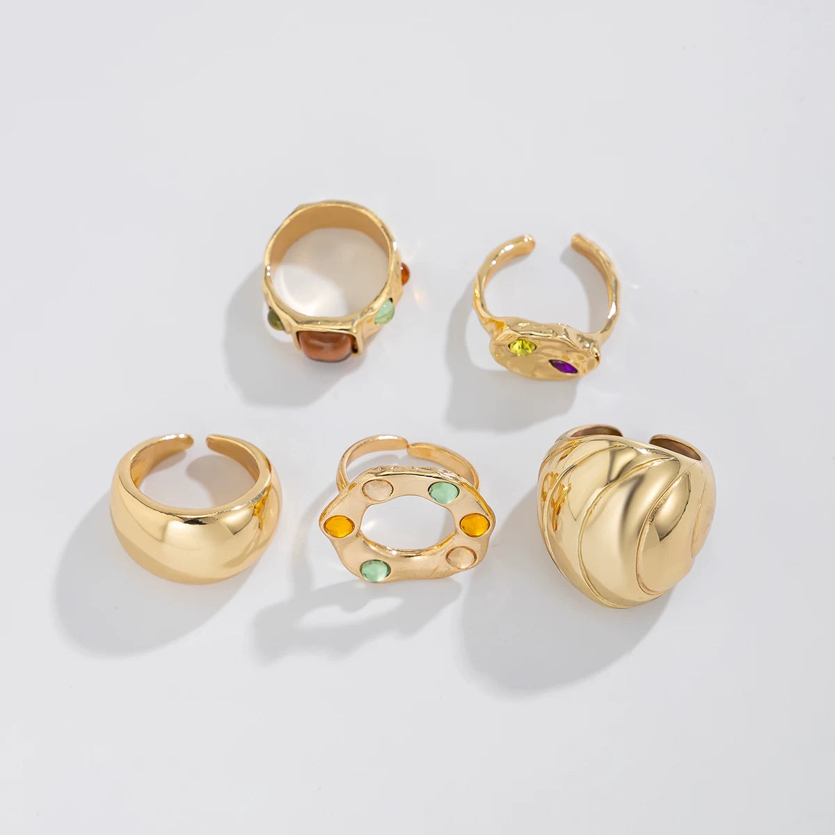 Missy Jewelry - Heba 5-Piece Statement Ring Set