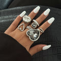 Missy Jewelry - Honor Heart Crystal Ring Set