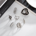 Missy Jewelry - Honor Heart Crystal Ring Set