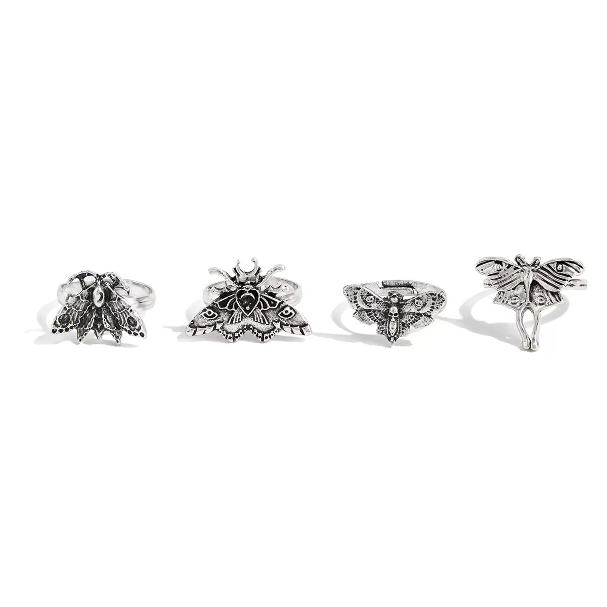 Missy Jewelry - Honor Heart Crystal Ring Set - Antique Moth Set Color