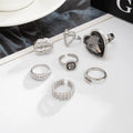 Missy Jewelry - Honor Heart Crystal Ring Set