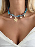 Missy Jewelry - Jameela Silk Scarf Charm Necklace