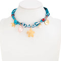 Missy Jewelry - Jameela Silk Scarf Charm Necklace - Mixed Colors Color