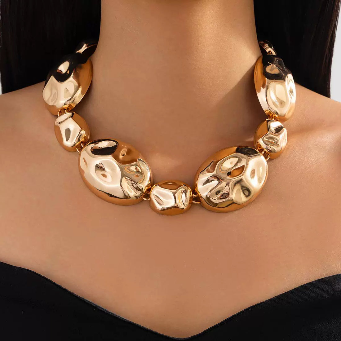 Missy Jewelry - Jaretzy Irregular Geometric Metal Necklace