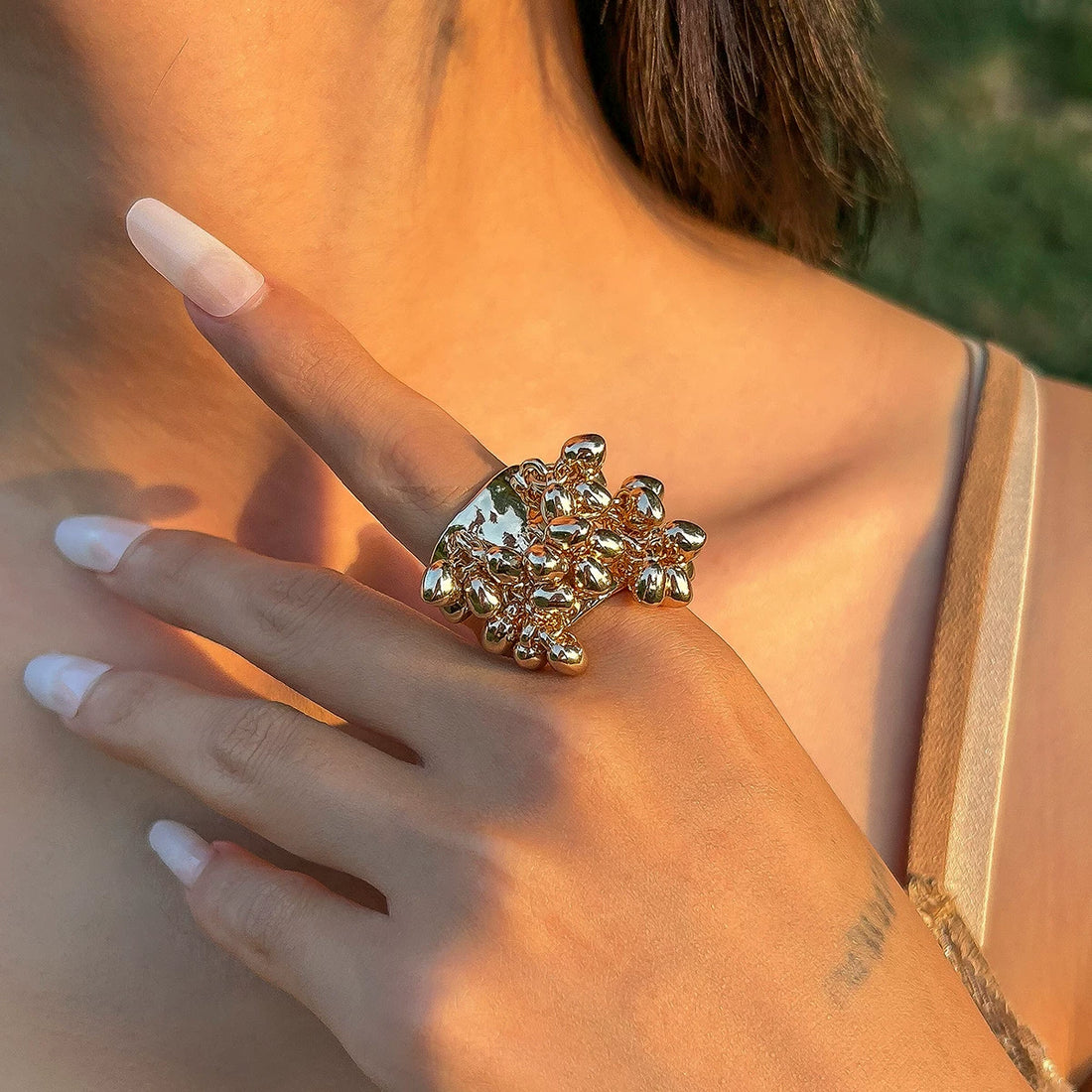 Missy Jewelry - Jaylynn Beaded Tassel Statement Ring