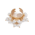 Missy Jewelry - Jaylynn Beaded Tassel Statement Ring - Pearl Bead Ring Color