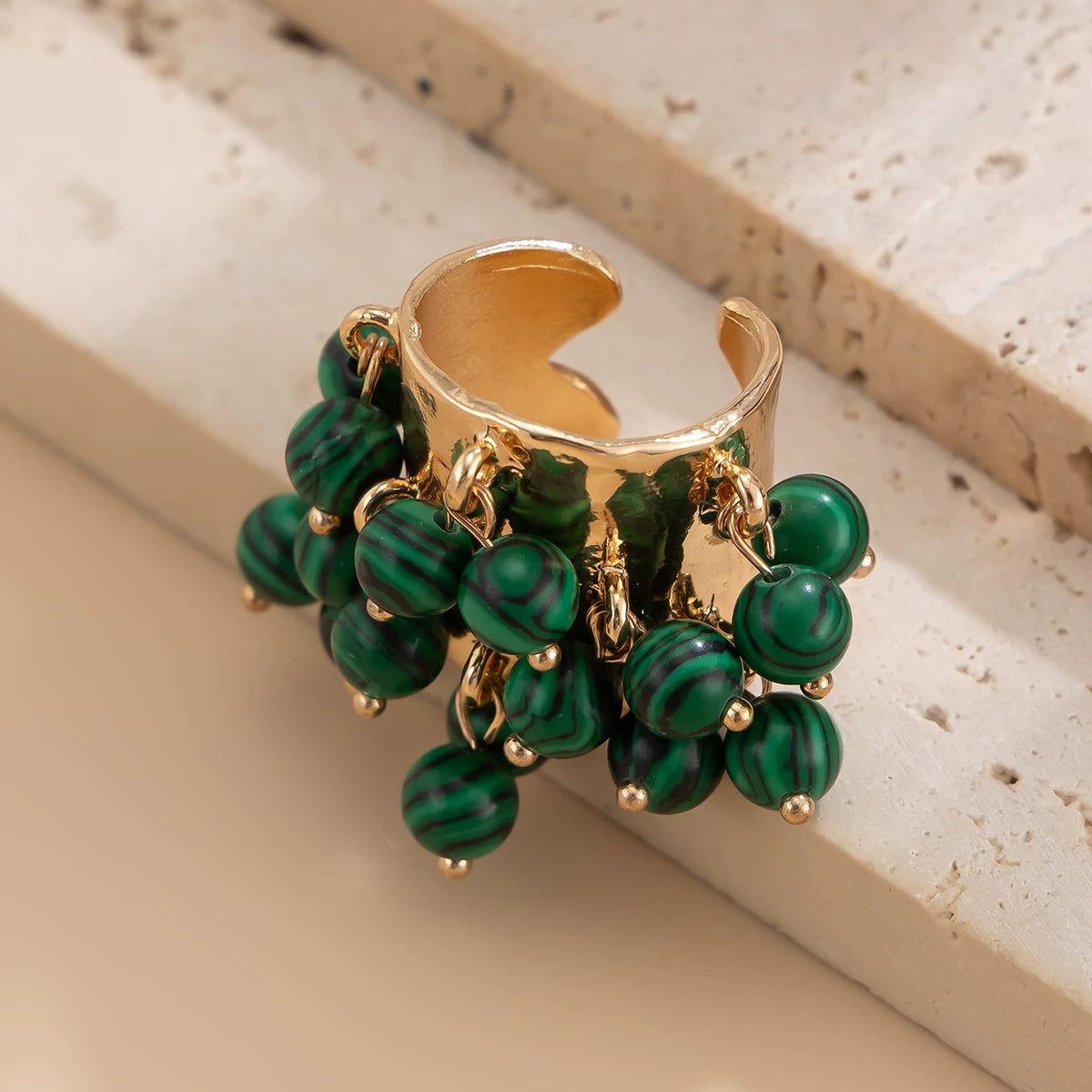 Missy Jewelry - Jaylynn Beaded Tassel Statement Ring
