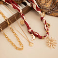 Missy Jewelry - Kamari Scarf and Charm Necklace Set