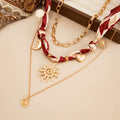 Missy Jewelry - Kamari Scarf and Charm Necklace Set