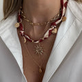 Missy Jewelry - Kamari Scarf and Charm Necklace Set