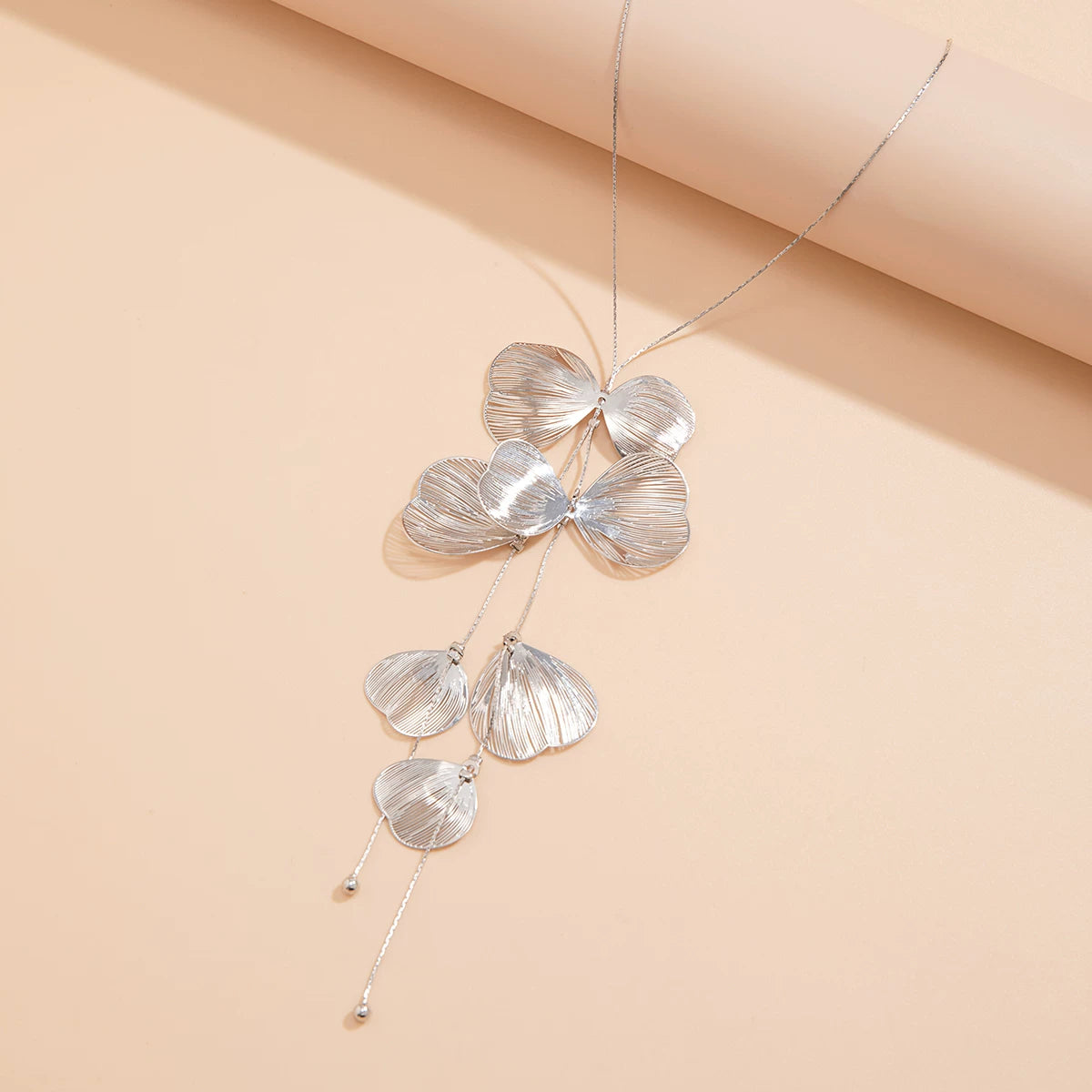 Missy Jewelry - Karmen Ginkgo Leaf Tassel Necklace