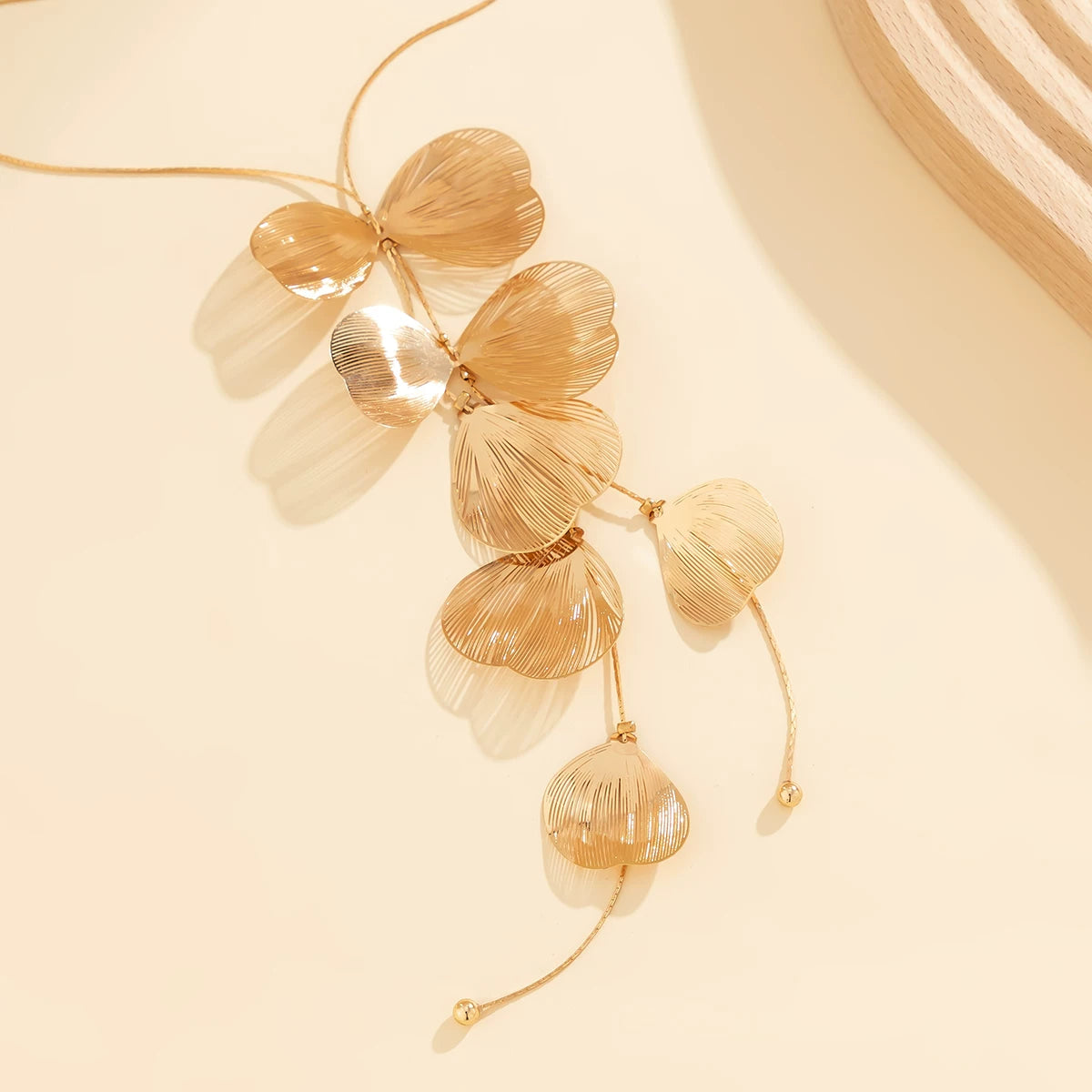 Missy Jewelry - Karmen Ginkgo Leaf Tassel Necklace