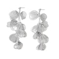 Missy Jewelry - Karmen Ginkgo Leaf Tassel Necklace - Silver Stud Earrings Color