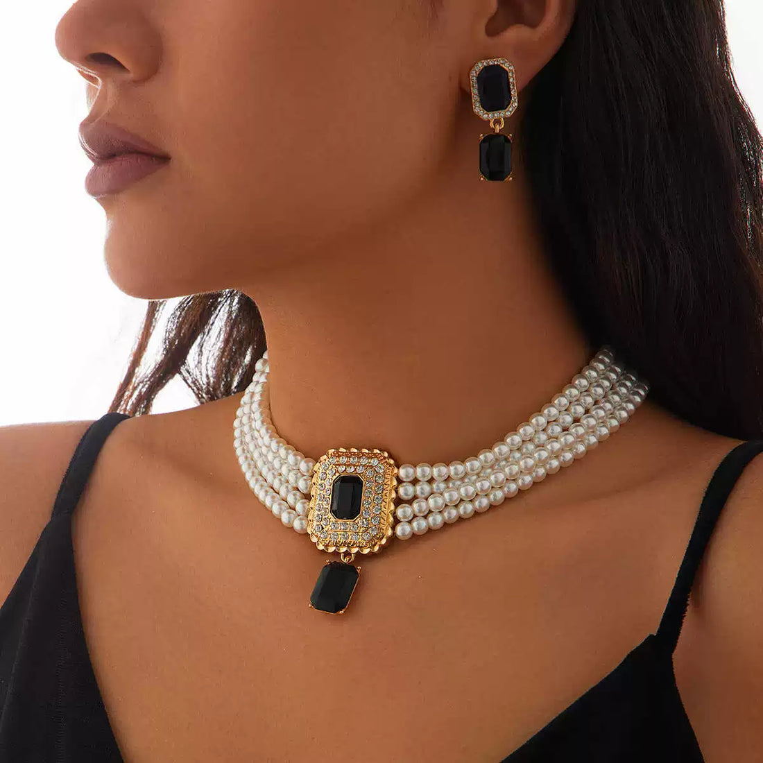 Missy Jewelry - Kayci Multi-Layer Pearl Jewelry Set