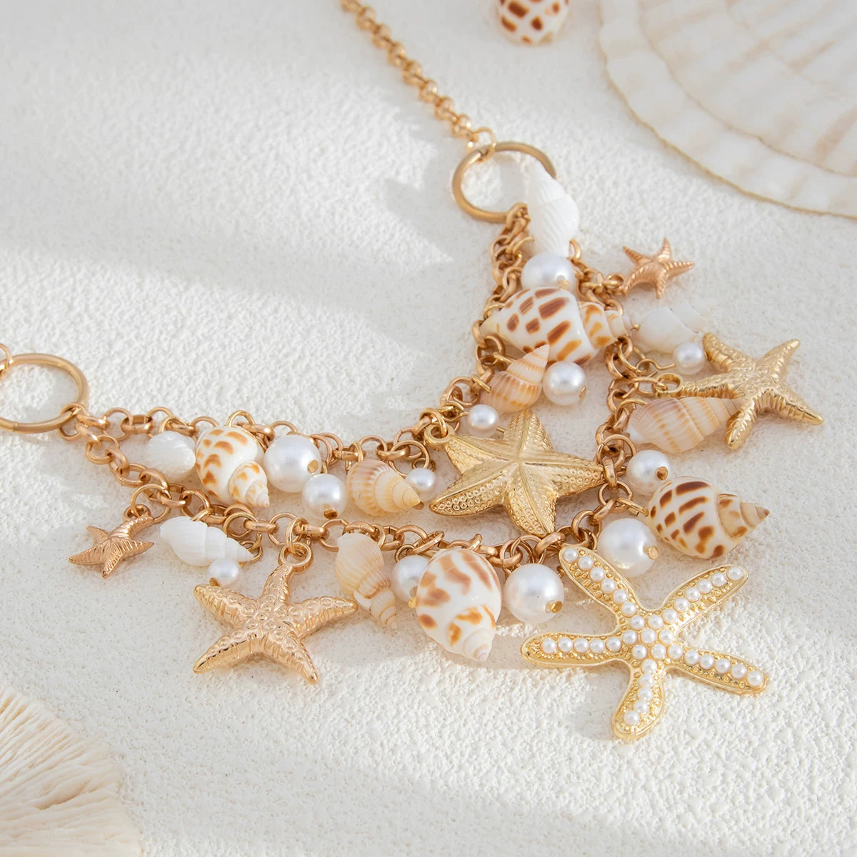 Missy Jewelry - Kaylea Starfish and Shell Statement Necklace