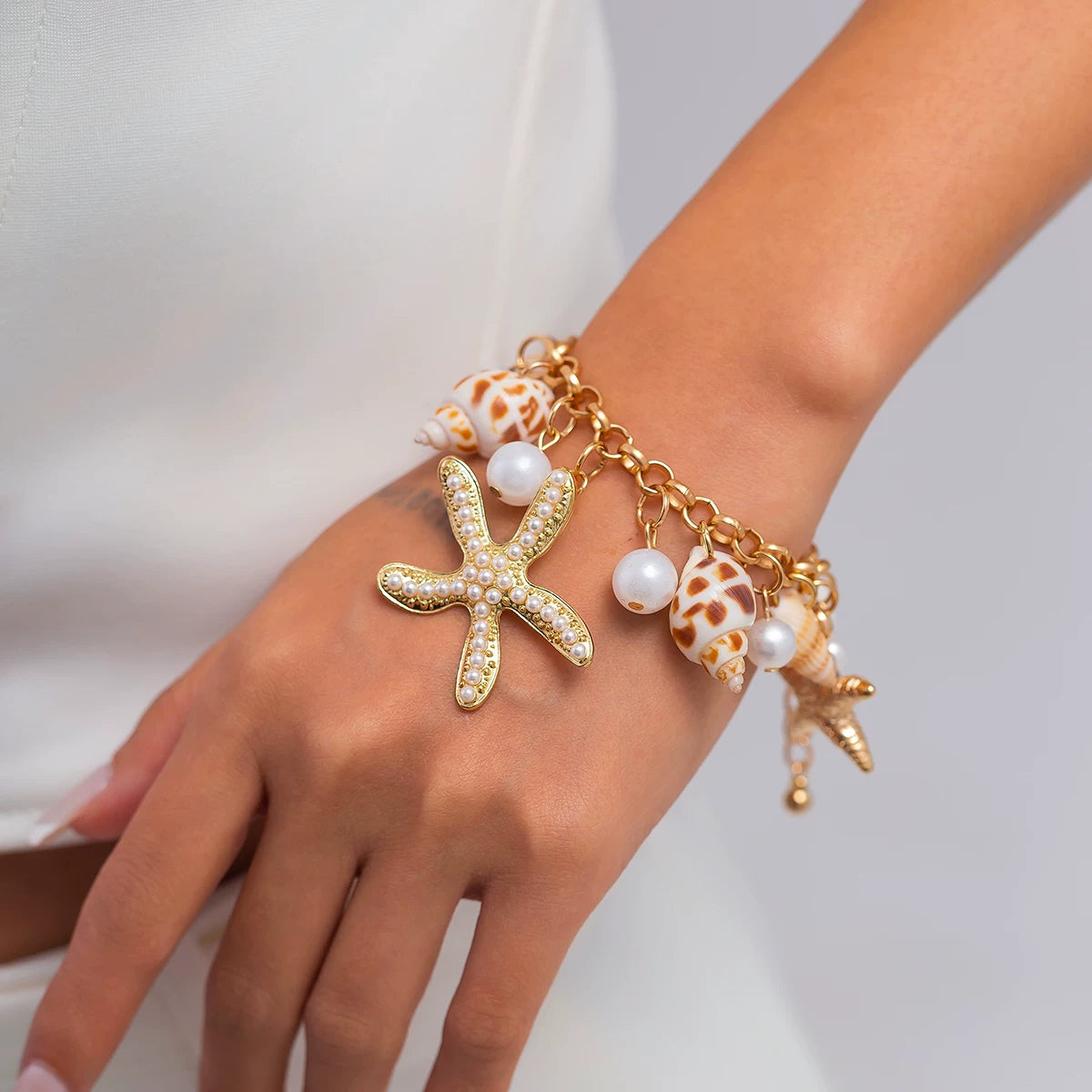 Missy Jewelry - Kaylea Starfish and Shell Statement Necklace
