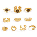 Missy Jewelry - Keanna Retro Geometric Ring Set