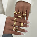 Missy Jewelry - Keanna Retro Geometric Ring Set