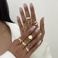 Missy Jewelry - Keanna Retro Geometric Ring Set