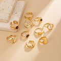 Missy Jewelry - Keanna Retro Geometric Ring Set