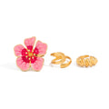 Missy Jewelry - Kendyll Floral Gold Toe Ring Set - Gold Color