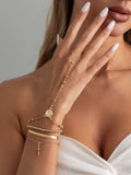 Missy Jewelry - Kimora Layered Cross Bracelet Set