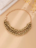 Missy Jewelry - Kristine Double Layer Beaded Necklace - Gold Color